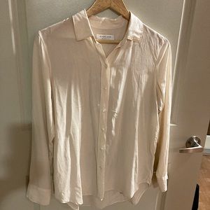 Everlane 100% Silk Light Pink Button Up Top
